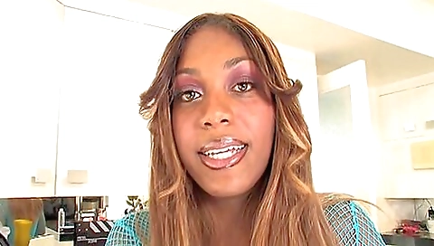 Horny brunette in a black lingerie seduced by a cock