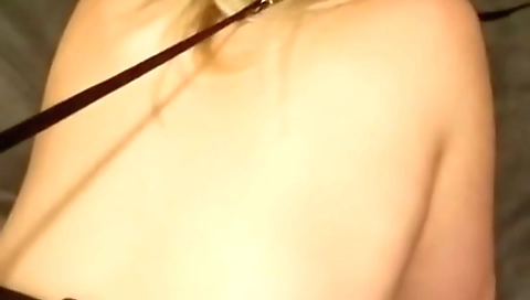 Busty shemale teen gives her kinky college buddy a blowjob