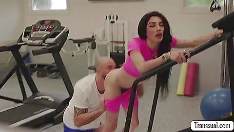 Sexy brunette babe has her asshole fucked and her pussy