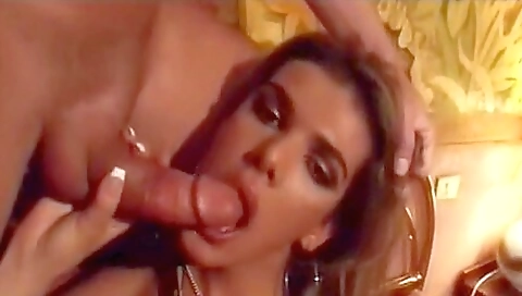 Busty blonde enjoys a big black cock and a facefuck