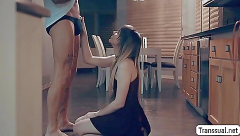 Brunette girl lets stepbro bareback her ass and suck her twat